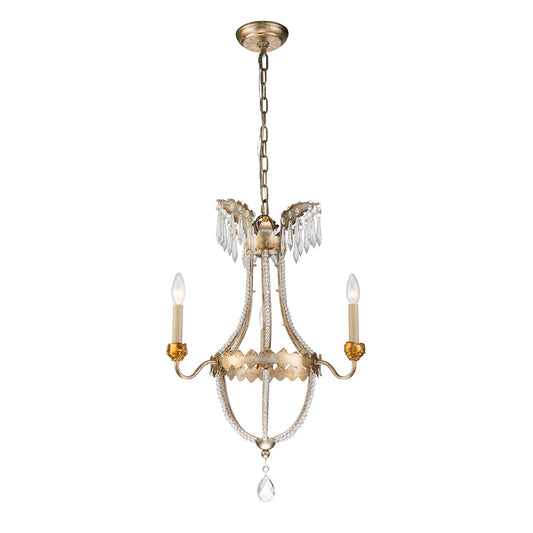 Louis3LightGoldandSilverEmpireChandelier