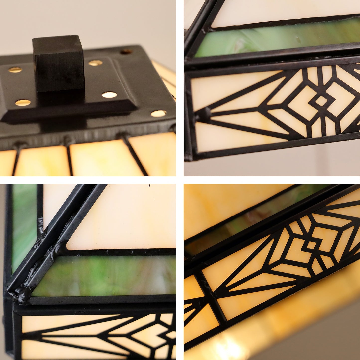 Chloe Double-lit Stained Glass Table Lamp