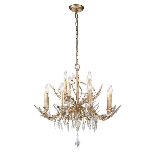 Alsace12LightChandelierwithFlowerInspiredCrystals