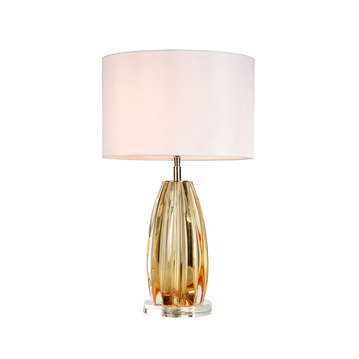 CognacAmberFinishedGlassAccentTableLamp