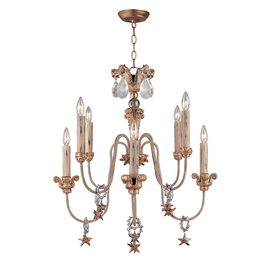 Mignon8LightTwo-tierAntiqueGoldChandelier