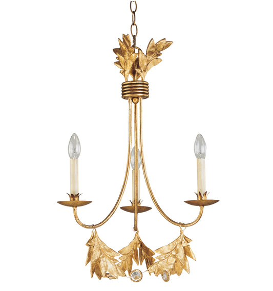 SweetOliveFrenchRustic3LightAntiquedGoldMiniChandelier