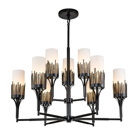 Sawgrass9LtChandelierinBlack